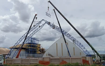 Içamento e Montagem de Estruturas Metálicas com Guindastes